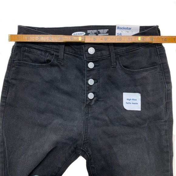 Old Navy Rockstar Black Jegging Jeans Size 16 - Picture 2 of 7